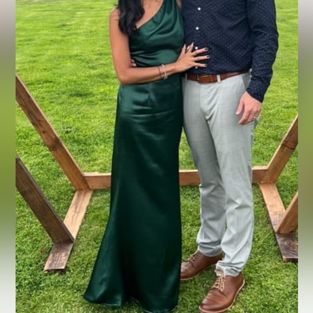 Green lulu evening gown